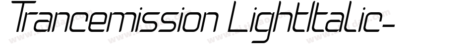 Trancemission LightItalic字体转换